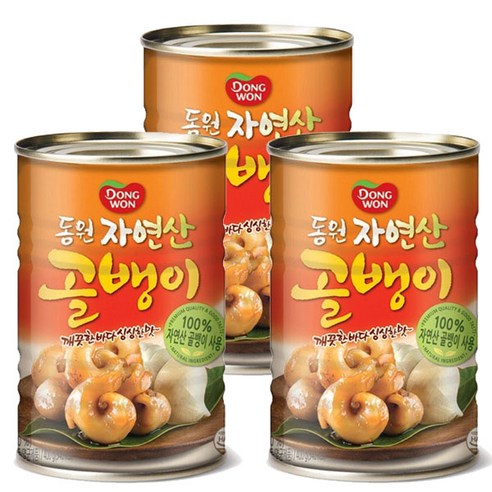 동원 자연산 골뱅이, 400g, 3개