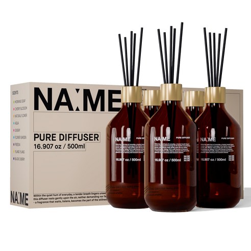 나메 대용량 프리미엄 디퓨저 스틱 세트, 5개, 500ml, 프리지아