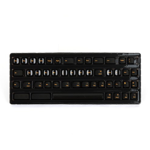 SPM PC 투명 실크인쇄 한영 키캡 165키 커스텀키보드 교체용 블랙스모그