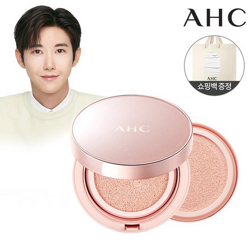 [AHC 설 선물 행사] [핑크빛 톤업] 아우라 시크릿 톤업 쿠션 15g+리필 15g+쇼핑백, 상세설명 참조, 옵션선택:11H111)세트