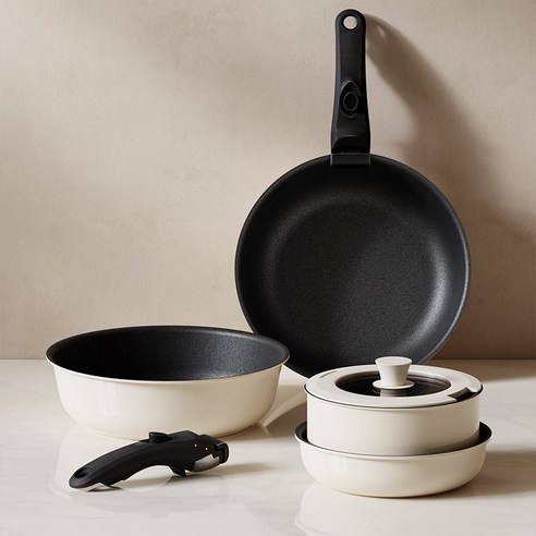 OYEAH 5종 세트다기능 탈착식 손잡이 냄비 세트