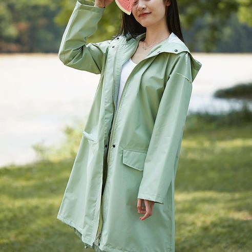 유블리 여성 에이라인 방수 자켓 바람막이 레인코트