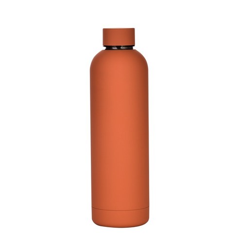ZZJJC 2단 304 스테인리스 텀블러 물병 750ML 대용량 아웃도어 스포츠 스크럽 물컵, 주황
