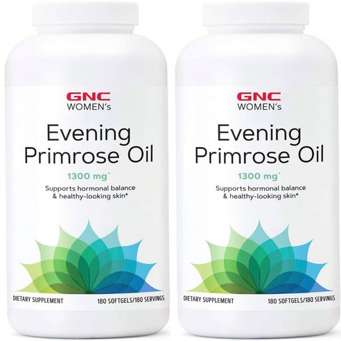 GNC 우먼스 이브닝 프림로즈 오일 1300mg 소프트젤, 180정, 2개