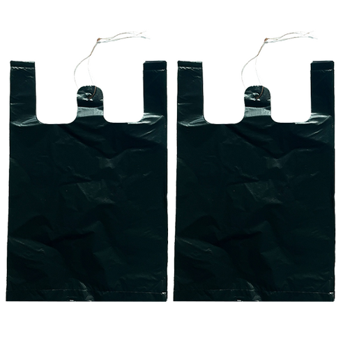 이쁜이봉투 손잡이 일반 비닐 마트봉투 검정 (묶음 가능), 240개, 12L, 4호-검정