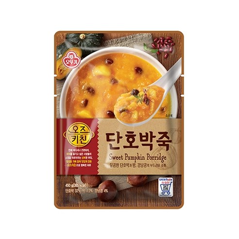 오뚜기 오즈키친 단호박죽, 450g, 6개