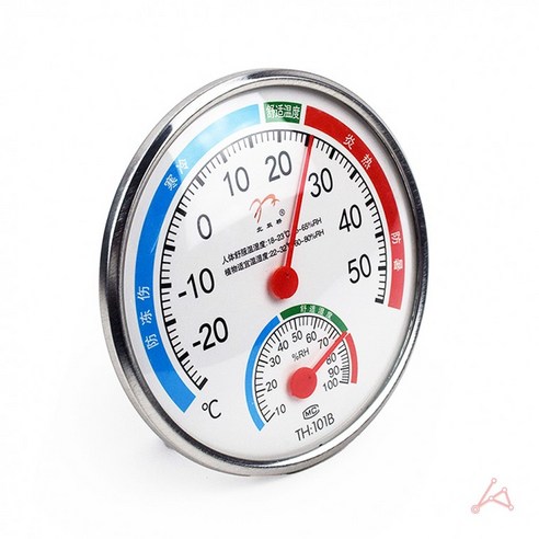 (올핀) 반영구 아날로그 온습도계, 거치용 원형, 1개, 상세페이지 참조