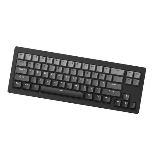 몬스긱 M7W 그라데이션 3가지 모드 RGB 기계식 OEM 68 키 핫스왑 유선 키보드, 그레이 + 블랙, V3 (밀크블루축), 텐키리스
