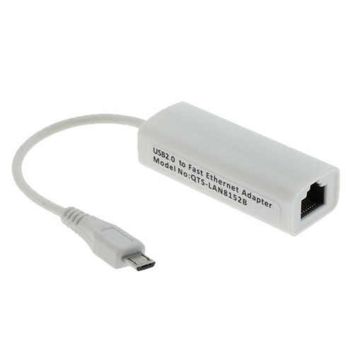 마이크로 USB 2.0-이더넷 네트워크 LAN 어댑터 100Mbps, 화이트, 설명, 설명