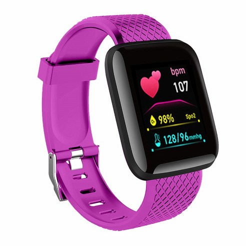[XIG] D13 스마트 시계 남성 혈압 방수 Smartwatch 심박수 모니터 피트니스 트래커 스포츠 안드로이드 Ios, 핑크