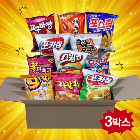 과자세트 오리온 농심 스낵모음 460g(12봉) 맛있는과자 회사간식 간식박스, 1개, 460g