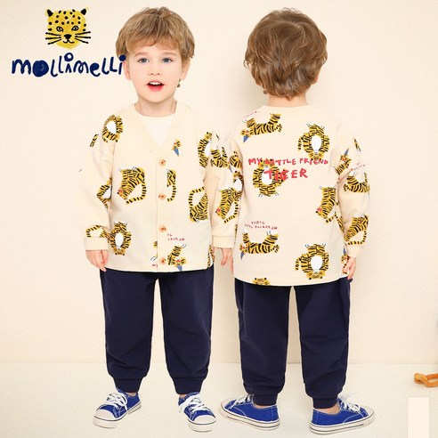 몰리멜리 아동용 스프링 리틀타이거 가디건