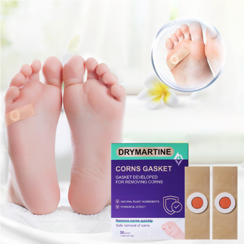 DRYMATINE 티눈밴드 티눈 스티커 대용량 독립 포장 발가락 티눈 밴드 발 통증 보호대 30pcs, 1개