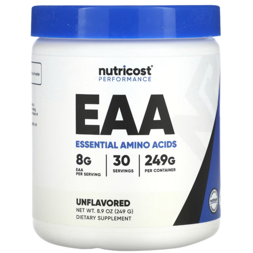 뉴트리코스트 EAA 이에이에이 BCAA 함유 필수 아미노산 보충제 무맛, 249g, 1개