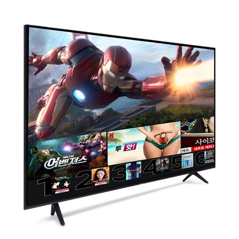 165cm 65인치TV 스마트 UHD 4K LED 안드로이드 TV모니터 기사 방문 스탠드 설치