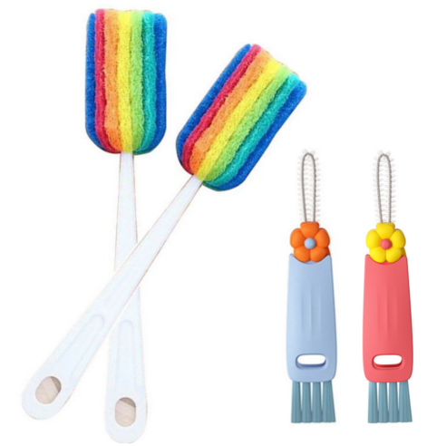 텀블러 물병 세척솔 2개 + 틈새솔1개, 블루, 1세트