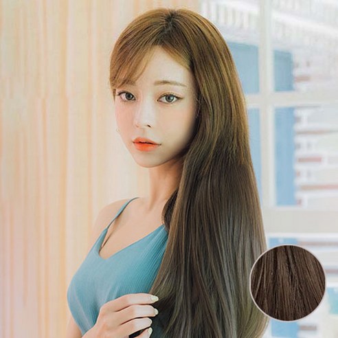 가발매니아 제이롱 5피스 49cm 인모믹스피스 (형상기억인모) 똑딱이 인모헤어피스, 초코브라운
