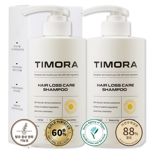 티모라 골드히비스커스 약산성 탈모 샴푸, 3개, 500ml