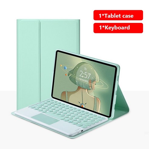 [시요] 마그네틱 키보드 케이스 샤오미 Mipad 5 키보드 및 마우스 Xiami Xaomi Xiaomi Mi Pad 5 Pro 용 연필 홀더 태블릿 케이스 포함, greenwithcase, 옵션1, 옵션1