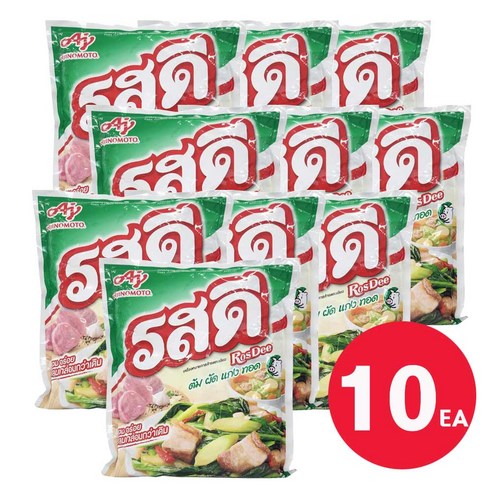 [태국] AJINOMOTO 돼지고기 조미료 FOOD SEASONING PORK 로띠무 아지노모도 Rosdee, 800g, 10개