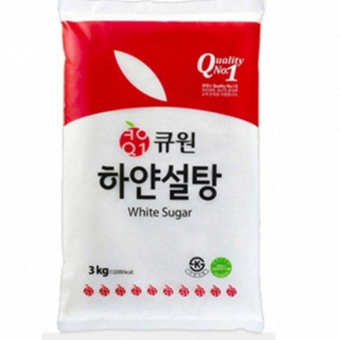 큐원 하얀설탕 3kg 1개 큐원 하얀설탕 3kg 1개