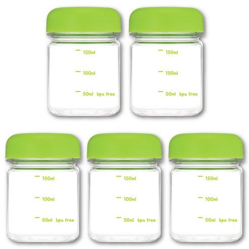 위드 국산 미니 보틀 눈금 물병 트라이탄 180ml 5p, 그린 (5개입), 5개