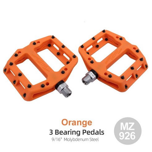 MZYRH-초경량 씰 베어링 자전거 페달 사이클링 나일론 로드 bmx Mtb 페달 플랫 플랫폼 자전거 부품 액세서리, MZ926 Orange