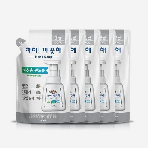 아이깨끗해 키친주방용 리필200ml 5개 211540