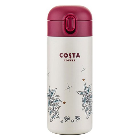 Costa 팝업 보온 텀블러 CO-S350-B, 1개, 웜 화이트, 350ml