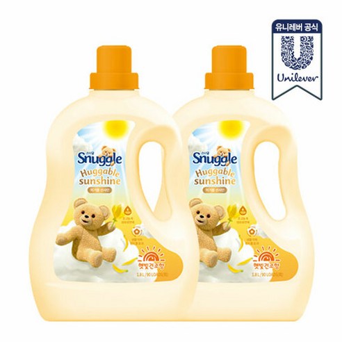 스너글 허거블 선샤인 섬유유연제 햇빛건조향, 1.8L, 2개