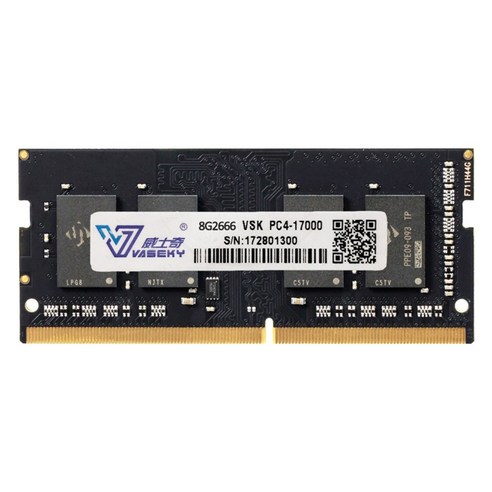 Monland Vaseky RAM DDR4 8GB 2666MHz 1.2V 260PIN 컴퓨터 게임 메모리 바 노트북에 적합, 검은 색