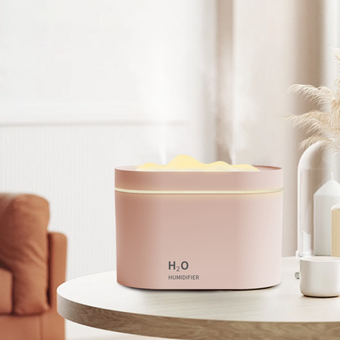 로젤라 듀얼 스프레이 무드등 미니 가습기 저소음 데스크 사무실 가습기 CM-8, 화이트 CM-8