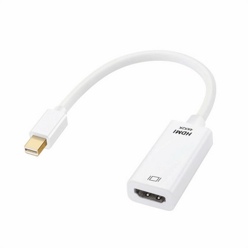 BESTOPE 미니 DisplayPort와 HDMI 어댑터 케이블에 호환되는 케이블, 흰색 4k.