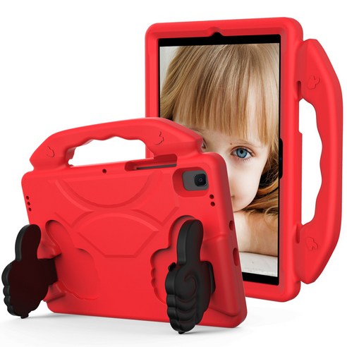 GRAYCO 갤럭시 탭 A7 THUMB EVA폼 거치대 전용 케이스 SM-T500 T505 T507, RED