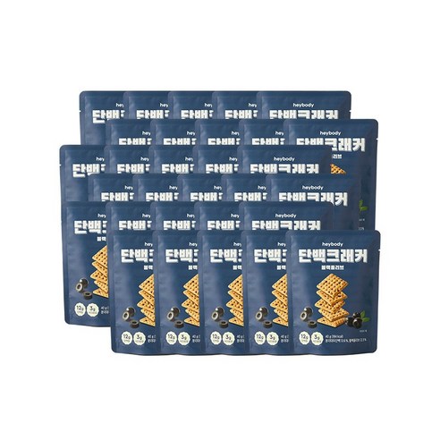 헤이바디 단백크래커 40g, 30개, 블랙올리브