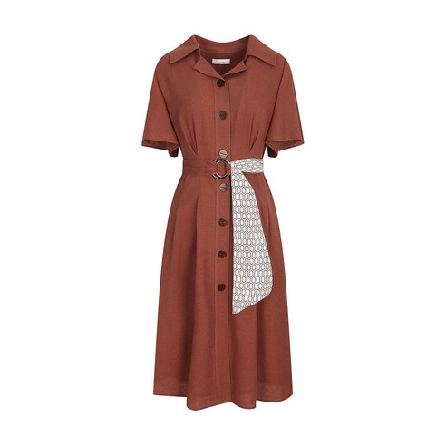 [백화점매장 정품출고] JJ지고트 백 밴딩 플레어 소매 원피스(GL6M0OPW7)