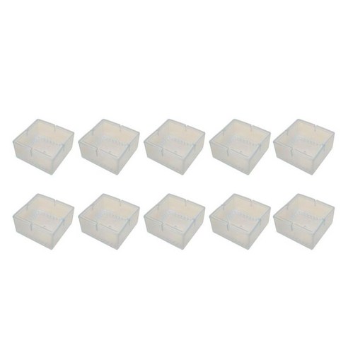 10pcs 의자 다리 바닥 프로텍터 투명한 명확한 테이블 가구 다리 발 팁 커버 캡 펠트 패드, 8 스퀘어, 설명, PVC