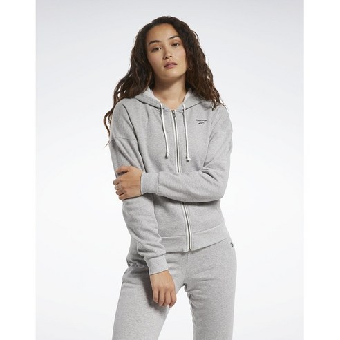 리복 Reebok 여성 TE Fleece Fullzip - 그레이 FU2226 REJU2F317G2