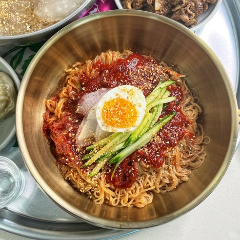 농가살리기 평양 비빔냉면 세트 10인분 (냉면 10개+비빔장 10개+사골육수 3개), 1개, 2kg
