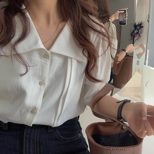 심플 빅카라 미오르 반팔 블라우스 세일러카라블라우스 심플 빅카라 미오르 반팔 블라우스 세일러카라블라우스