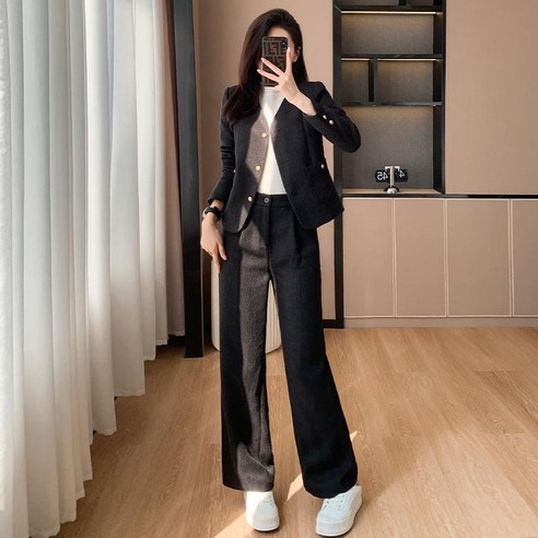 빌리즈빈 여성 캐주얼 워킹맘 정장 투피스: 현대적인 직업 여성을 위한 필수 아이템