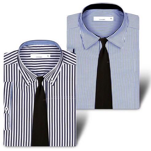 남자 스트라이프 셔츠 여름 반팔 와이셔츠 구김없는 남성 정장셔츠 빅사이즈 95~130