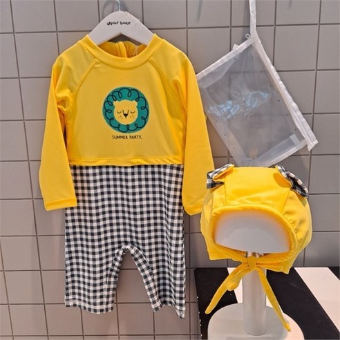 아가방 보우체크올인원수영복 01O356001