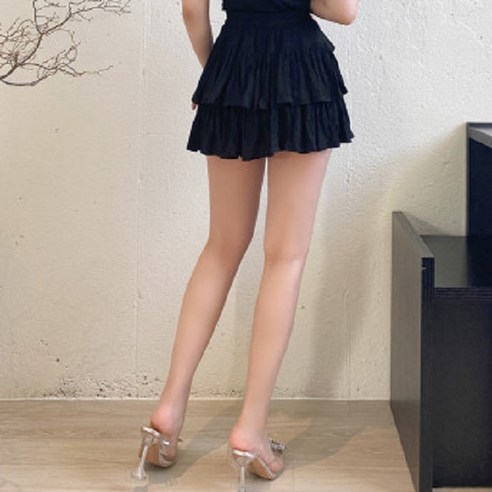 3단 캉캉 미니 스커트 치마바지_SKT7016