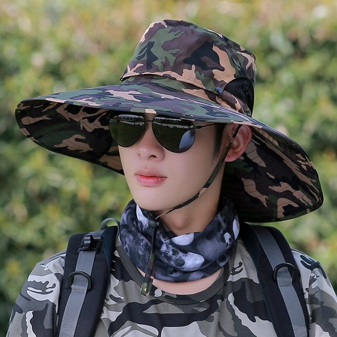 DFMEI 챙 확대 모자 탈부착 모자 하남성 에어캡 자외선 차단용 모자입니다.후드 등산 야상입니다, DFMEI 위장 2