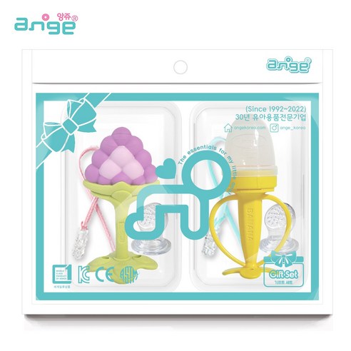 앙쥬 3D 과일 치발기 + 과즙망 + 과즙망 리필 2p + 클립 2p + 케이스 2p 세트