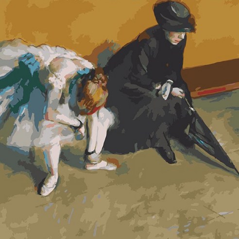 모모픽스페인팅 DIY명화그리기 대형 60x75cm, WH09 드가 기다림