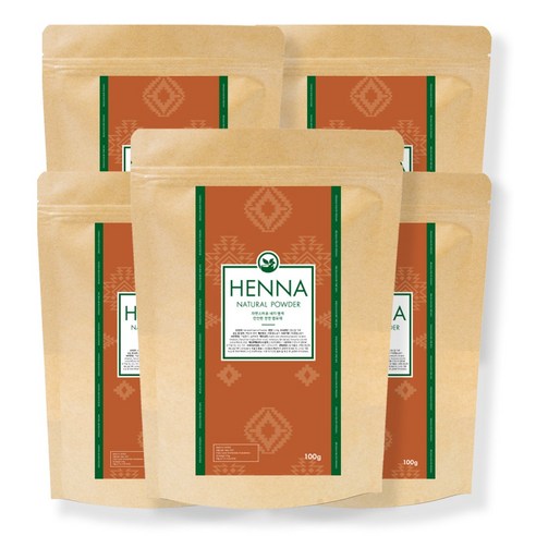 프롬아유르베다 천연 헤나 가루 100% 셀프 새치 헤나 염색약 100g, 단품, 5개