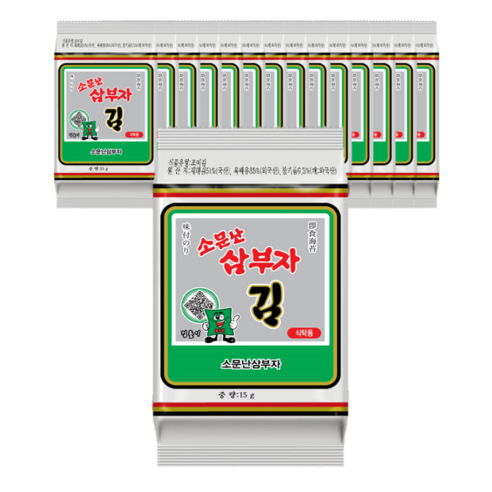 소문난 삼부자 식탁김, 15개, 15g