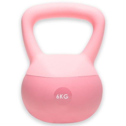 펠컨 무소음 소프트 케틀벨, 1개, 6kg, 핑크